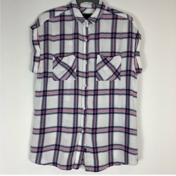 Rail Britt plaid short sleeve button up shirt - Picture 1 of 5